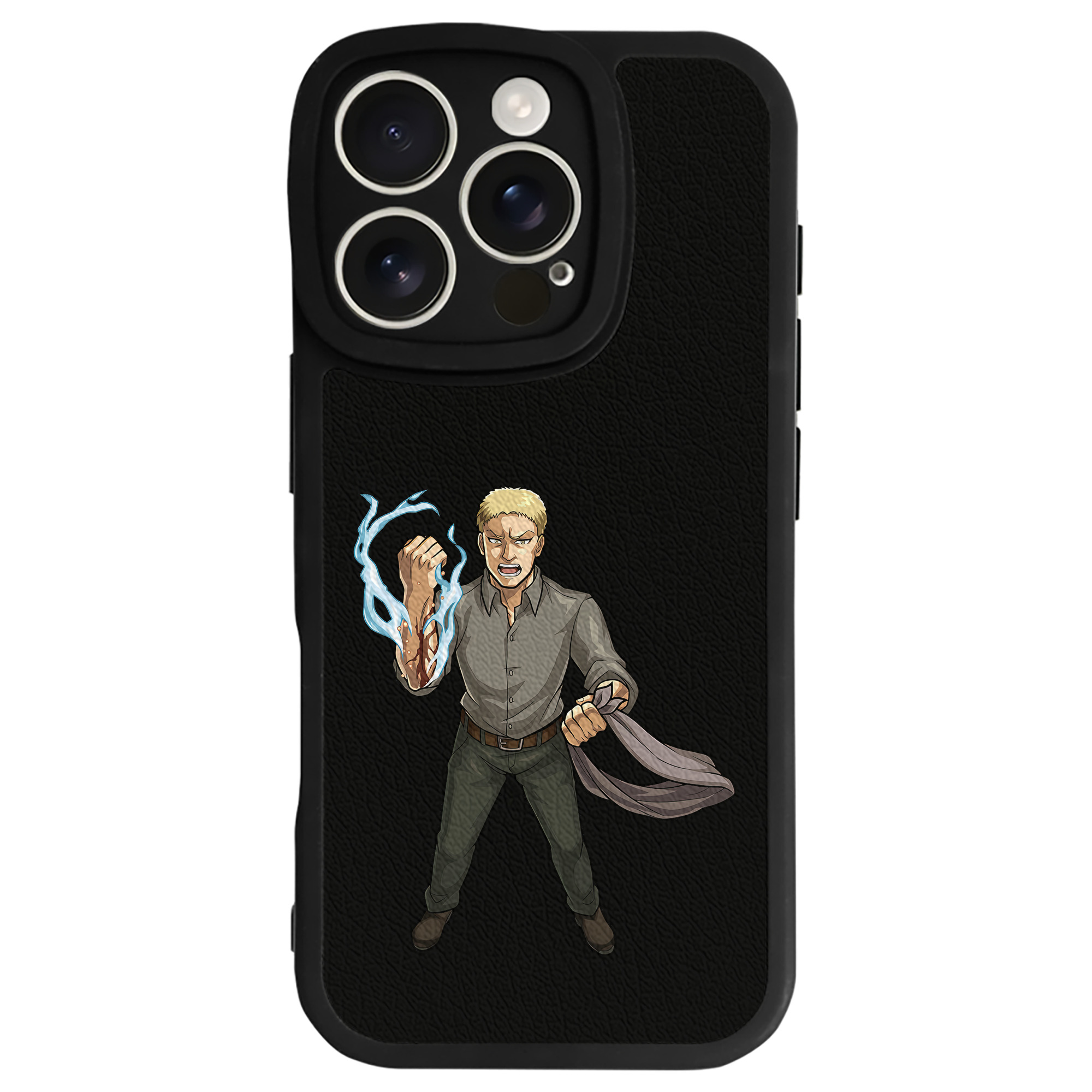 （画像用） 進撃の巨人 ライナー・ブラウン Attack on Titan Reiner Braun 【iPhone 16シリーズ対応】シリコンスマホケース（レザー調） 材質：シリコン
